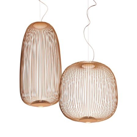 Suspension Spokes 2 Small cuivre métal / LED - Ø  52 x H 52 cm - Foscarini