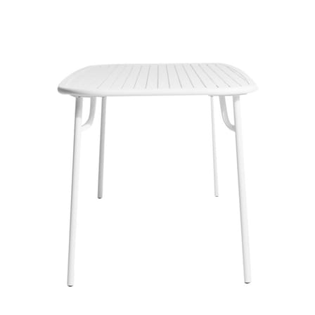 Table rectangulaire Week-end métal blanc / 180 x 85 cm - Aluminium - Petite Friture