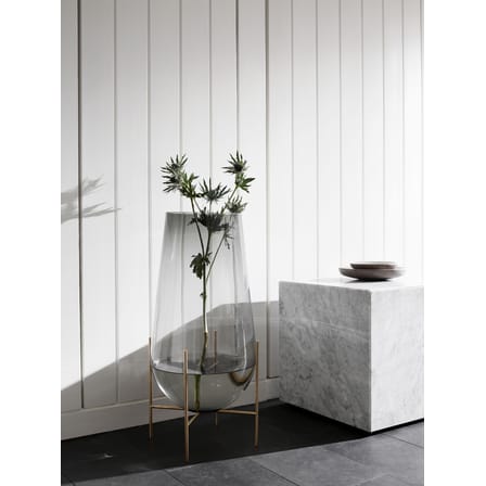 Table d'appoint Plinth Cubic marbre blanc / Marbre - 40 x 40 x H 40 cm - Audo Copenhagen