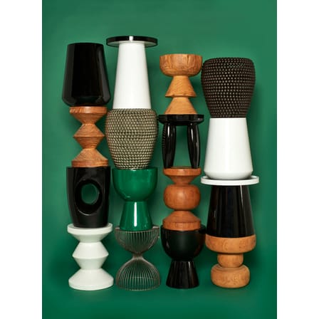 Table d'appoint Skirt bois naturel / Bois sculpté main - Pols Potten