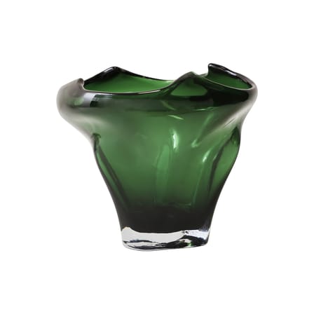 Vase Folded verre vert - HK LIVING