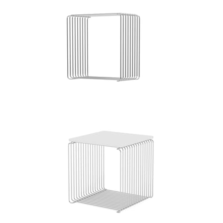 Accessorio  legno bianco / Piano/vassoio per Panton Wire - L 34,8 x P 34,8 cm - MONTANA