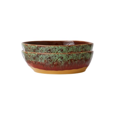 Set de 2 assiettes creuses 70s ceramics / Assiette à pâtes - Ø 18,7 cm - HK LIVING