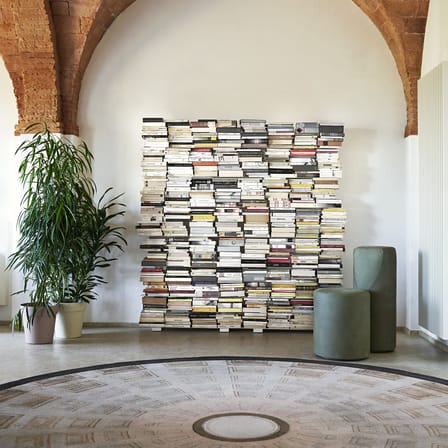 Bibliothèque murale Pacifico métal blanc / L 90 x H 192 cm - Opinion Ciatti