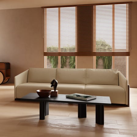 Canapé droit Timber tissu beige / 4 places - L 260 cm - KANN DESIGN