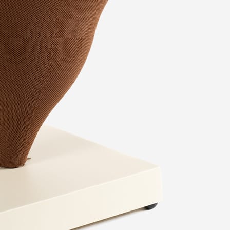 Chaise rembourrée Gelato tissu marron - Moustache