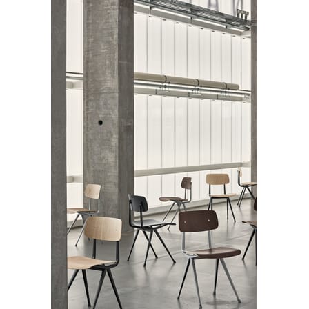Chaise Result bois noir / Réédition 1958 - Hay