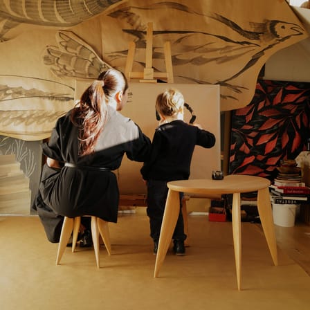 Feve Children stool natural wood - Ferm Living