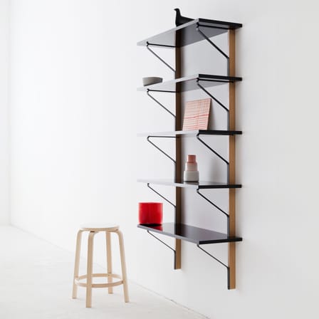 Étagère Kaari bois noir / L 100 x H 188 cm - Mélaminé / Bouroullec, 2015 - ARTEK