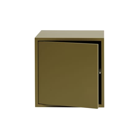 Étagère Stacked bois vert / Medium carré 43x43 cm / Avec porte - Muuto