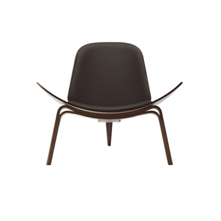 Fauteuil rembourré CH07 - Shell Chair cuir marron / Hans J. Wegner, 1963 - CARL HANSEN & SON