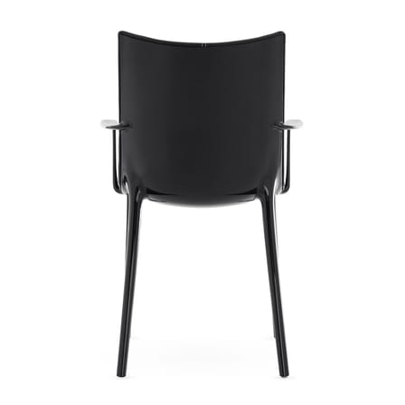 Gepolsterter Stuhl H.H.H leder schwarz / Pflanzlich gegerbtes, recyceltes Leder - Kartell