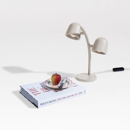 Lampe de table Little Lebow métal blanc / 2 spots orientable - Fatboy