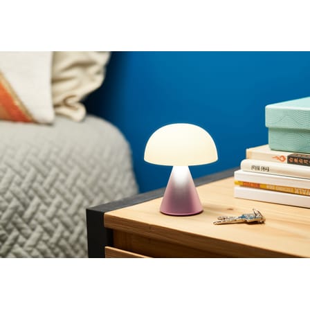 Lampe extérieur sans fil rechargeable Mina Medium LED métal plastique rose / H 11 cm - Lumière colorée - Lexon