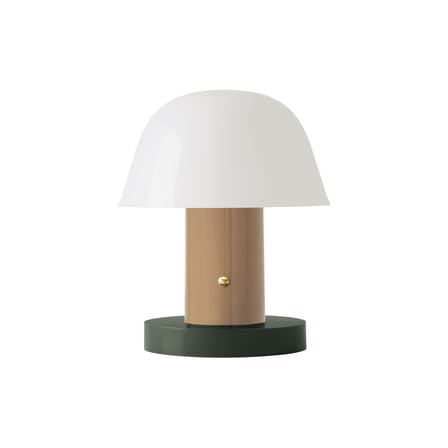 Lampe sans fil rechargeable Setago  JH27 plastique vert beige / by Jaime Hayon - &tradition