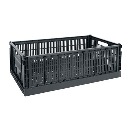 Panier Colour Crate plastique gris X-Large / 42 x 68 cm - Hay