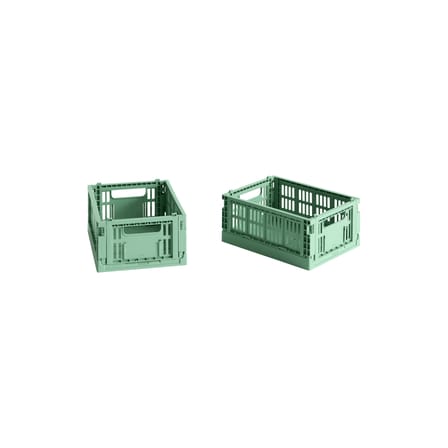 Lot de 2 paniers Colour Crate MINI plastique vert / 17 x 13 cm - Recyclé - Hay