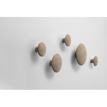 Set de 5 patère The Dots Wood / Bois - Différents diamètres - Muuto