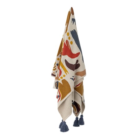 Plaid Horus tissu orange / 160 x 130 cm - Coton recyclé - Bloomingville