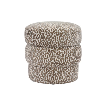 Pouf Mdina tissu marron - NV GALLERY