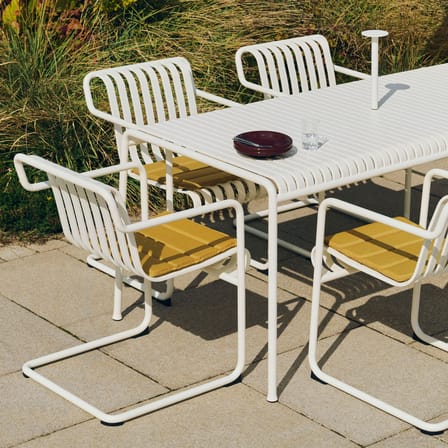 Palissade Rectangular table metal white / 220 x 90 cm - Hay
