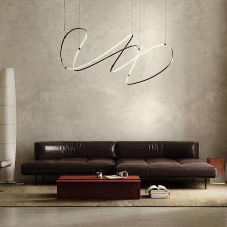 Sospensione Zigouzi LED metallo nero / L 180 cm - Dix Heures Dix
