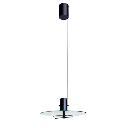 Suspension Delumina verre gris noir / Ø 40 cm / Intensité & couleur réglable - DCW éditions