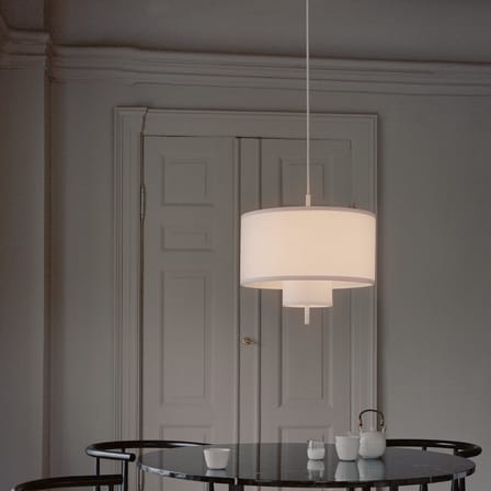 Suspension Margin tissu blanc / Ø 48 x H 34 cm - NEW WORKS
