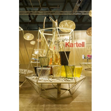 Table basse Sparkle plastique transparent / Ø 45 x H 35 cm - Kartell