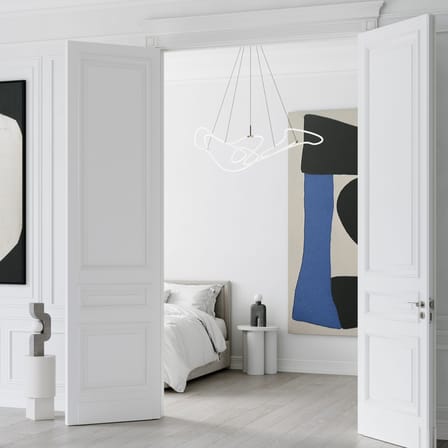 Table d'appoint Big Foot Tall blanc / Ø 45  x H 51 cm - 101 COPENHAGEN