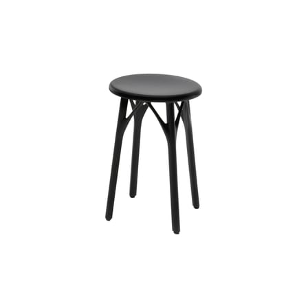 Tabouret A.I. LIGHT plastique noir / H 45 cm - Conçu par intelligence artificielle / Recyclé - Kartell