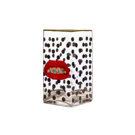 Vase Toiletpaper - Shit verre multicolore / 15 x 15 x H 30 cm - Détail or 24K - Seletti
