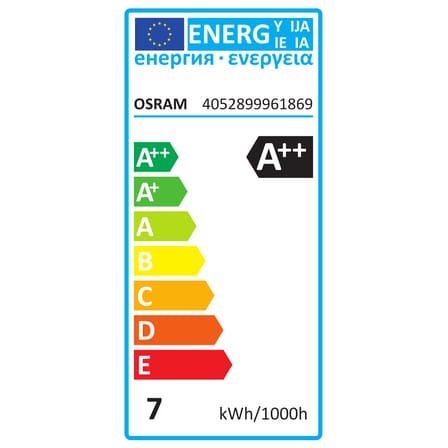 Ampoule LED E27 dimmable Classique A60 Clear / 7W (= 60W) - Blanc chaud - Osram