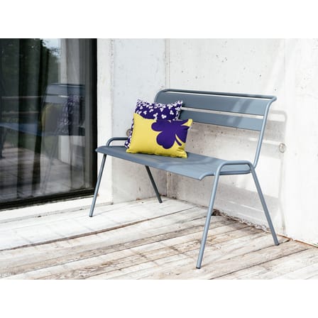 Banc avec dossier Monceau métal vert / 2 à 3 places - L 116 cm - Fermob