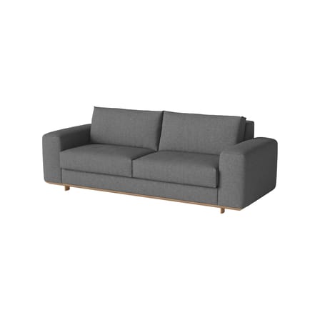 Canapé convertible Gest tissu gris / 2,5 places - L 240 cm - Bolia