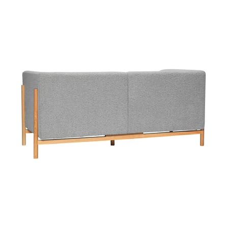 Canapé droit Moment Small tissu gris / L 182 cm - Tissu bouclé - HÜBSCH
