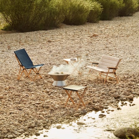 Canapé de jardin 2 places Outdoor Market tissu beige / L 117 cm - Jasper Morrison - Hay