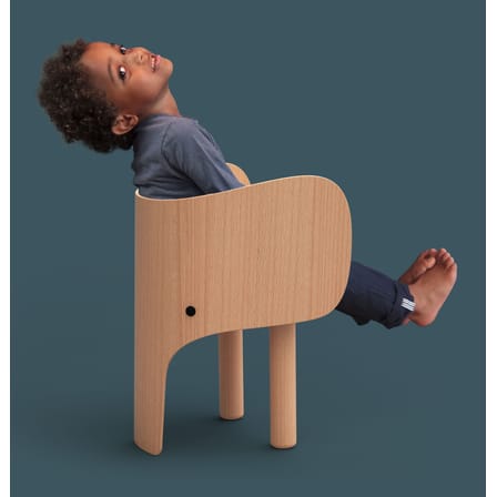Chaise enfant Elephant bois naturel - EO