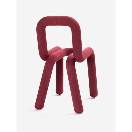 Chaise rembourrée Bold Sparkling tissu rouge / pailleté - Moustache