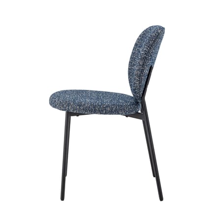Chaise rembourrée Percey tissu bleu - Bloomingville