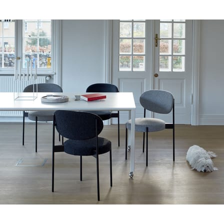 Chaise rembourrée Series 430 tissu vert / Velours - Verpan