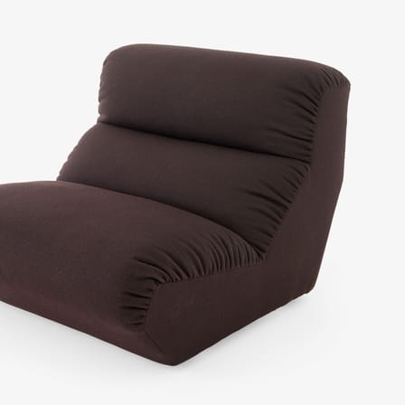 Chauffeuse Hi Lo AV54 tissu marron - &tradition