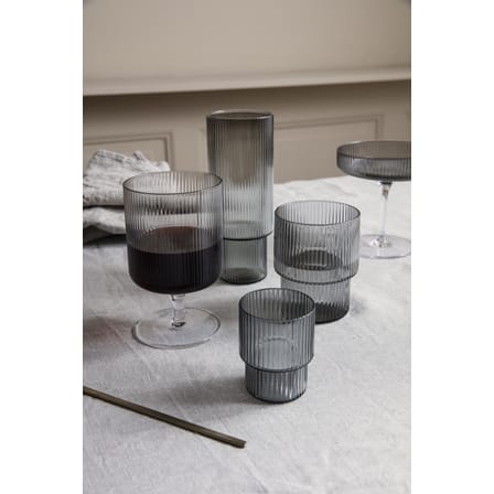 Set de 2 coupes à champagne Ripple / Verre strié - Ferm Living
