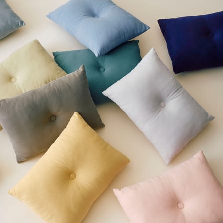 Coussin Dot Lin bleu / 60 x 45 cm - Hay