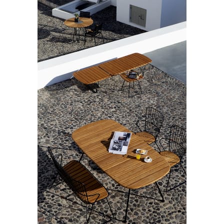 Fauteuil Paon métal vert bois naturel / bambou - Houe