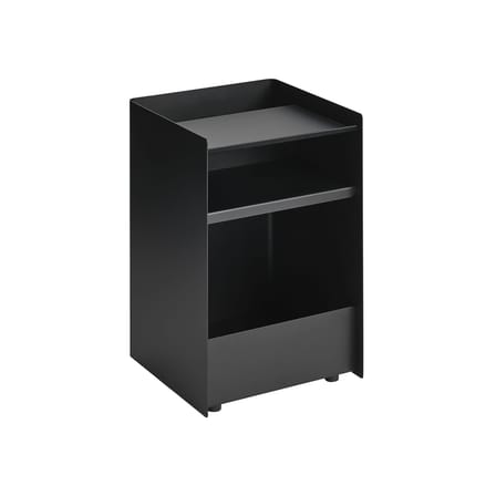 Folded Low Trolley on wheels metal black / Open - H 61.5 cm - Muuto