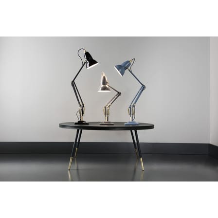 Lampe de table Original 1227 métal gris / Laiton - Réédition 1930' - Anglepoise