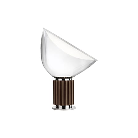 Lampe de table Taccia LED Small verre marron /  H 48 cm - Castiglioni, 1962 - Flos