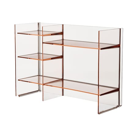 Meuble de rangement Sound-rack plastique rose / L 75 x H 53 cm - Kartell