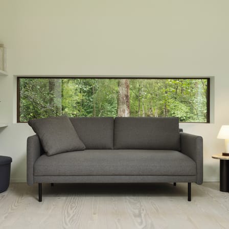 Divano destro Rar tessuto grigio / 2 posti - L 168,5 cm - Normann Copenhagen